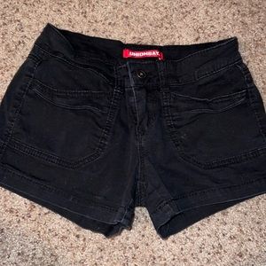 Black jean shorts